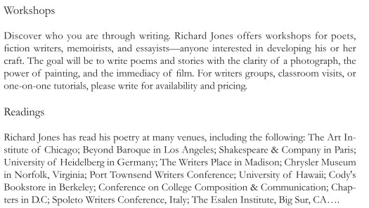 Richard Jones, copper canyon, poetry